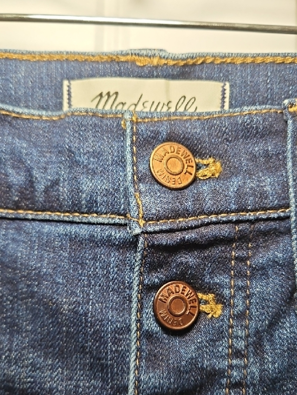 Madewell Dark Denim High Rise Skinny Button-Fly Jeans New - Picture 4 of 11